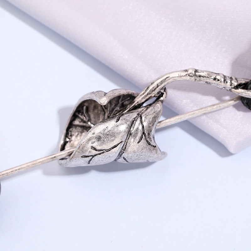 Curly Leaf Bead Necklace