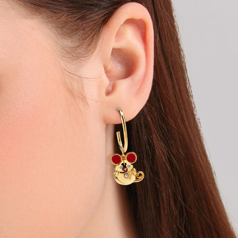 Lucy Mouse Hoop Earrings
