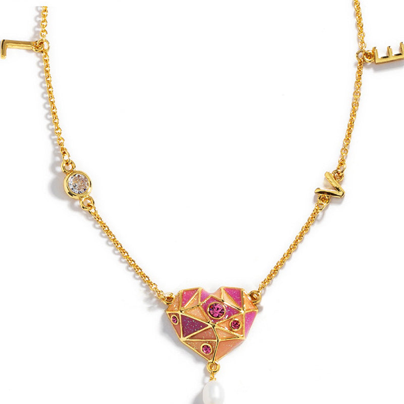 Faceted Heart Love Necklace