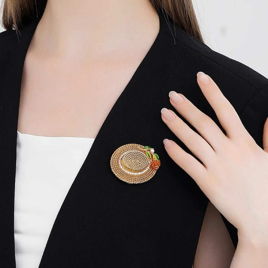 Straw Hat Brooch