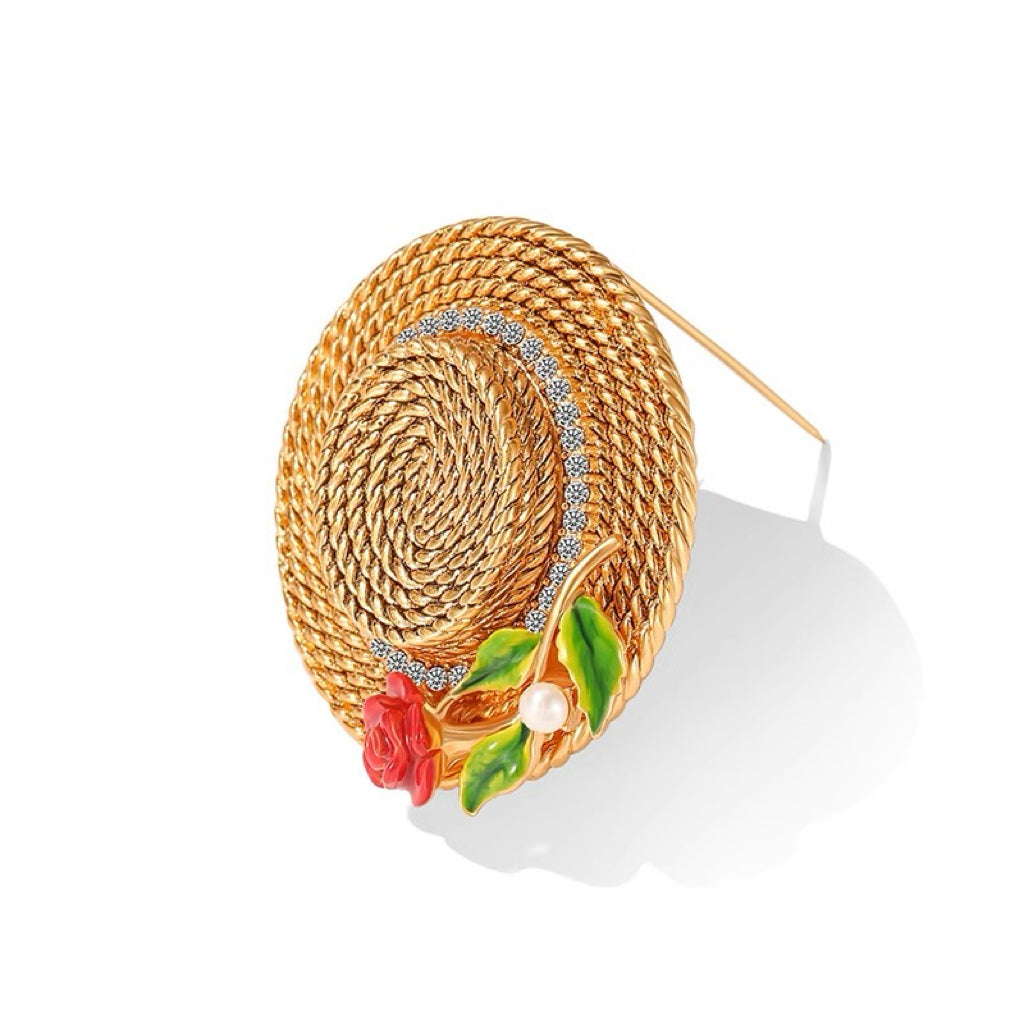 Straw Hat Brooch