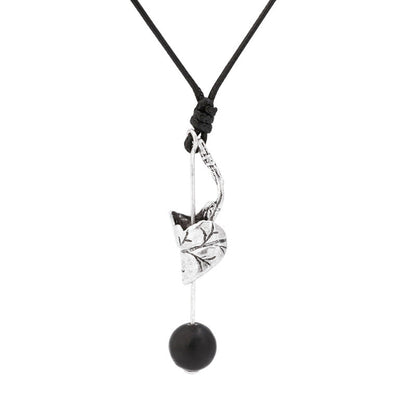 Curly Leaf Bead Necklace