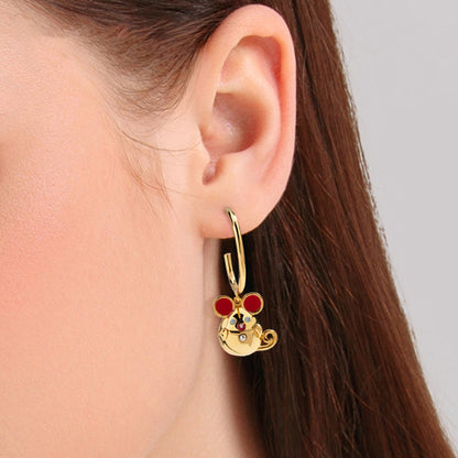 Lucy Mouse  Hoop Earrings