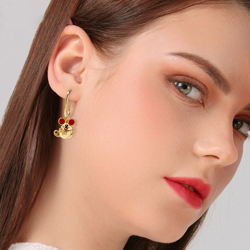 Lucy Mouse  Hoop Earrings