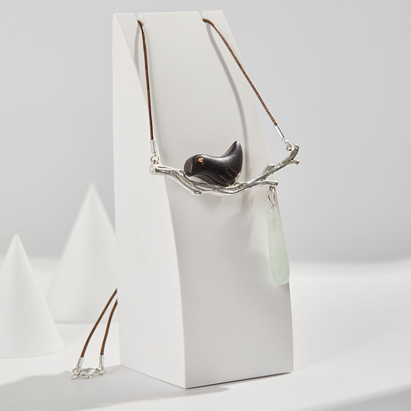 Bird Branch Jade Necklace
